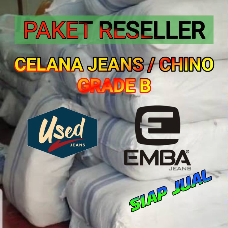  PAKET 1 LUSIN OBRAL CELANA  JEANS  EMBA GREAT B ORIGINAL 