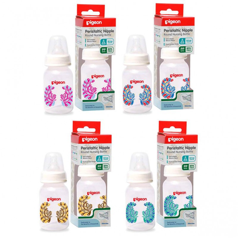 ♥BabyYank♥ PIGEON BOTOL SUSU PP SILICONE NIPPLE SLIM NECK 50ML 120ML 240ML / BOTOL SUSU SLIM NECK PIGEON