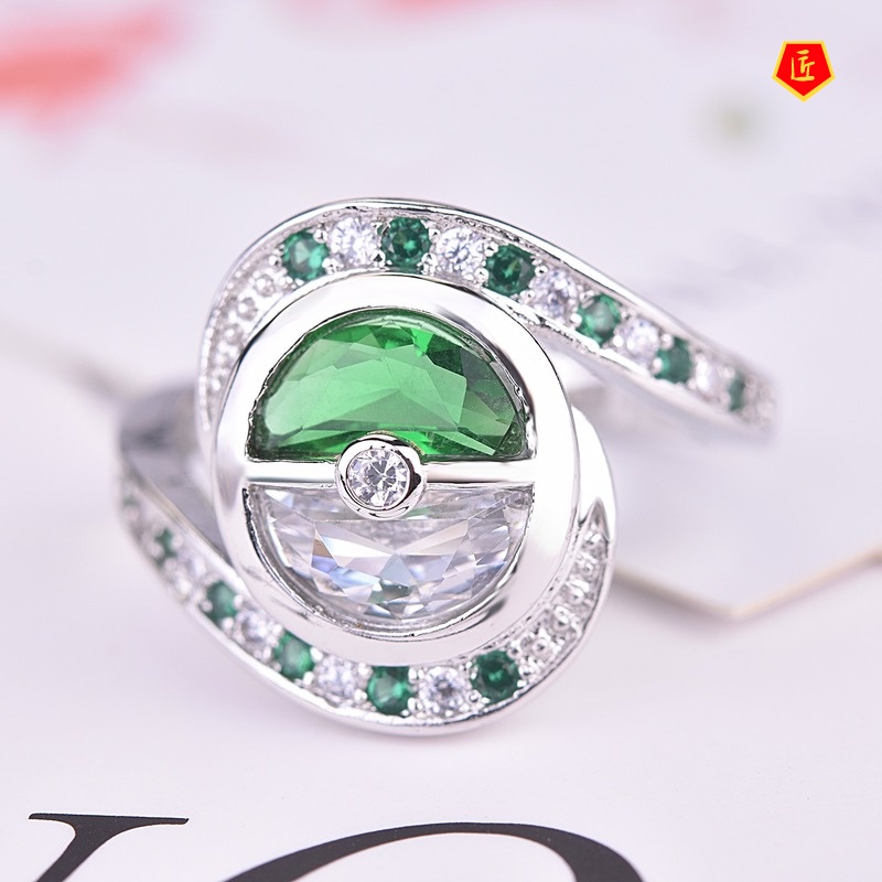 [Ready Stock] Creative 925 Silver Diamond Ring Fashion Personality