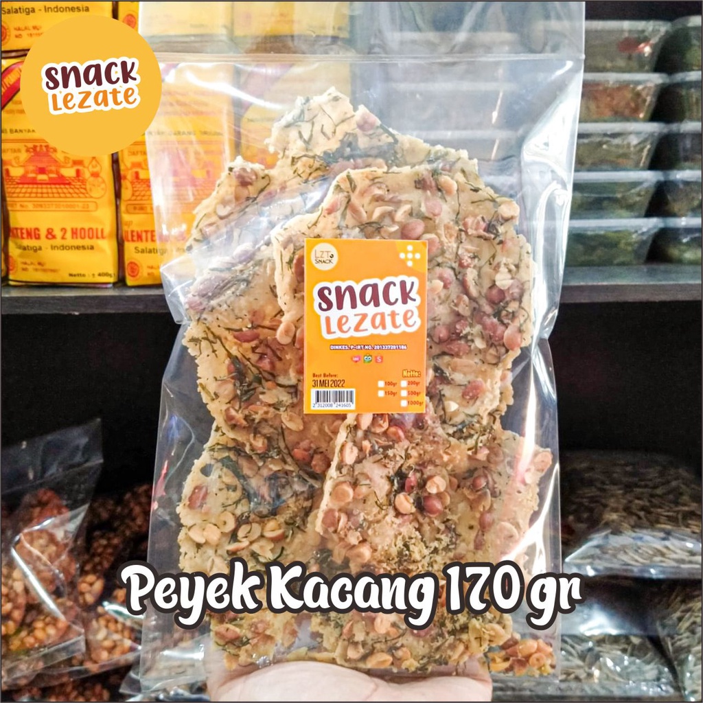 

Peyek Kacang Tanah 170gr Kualitas Super Enak Gurih Renyah / Rempeyek Kacang Peyek Mak Igun Lezate