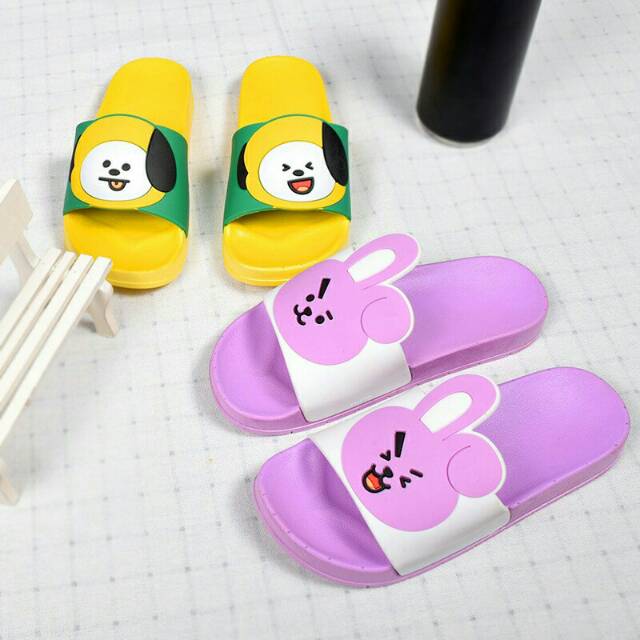 SLIPPERS BT21  VARIAN COOKY CHIMMY TATA KOYA MANG RJ SHOOKY 