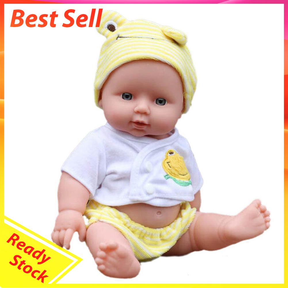 Silikon [Warna Random]Vinyl Boneka 30cm Reborn Bayi Perempuan Handmade Mainan Manusia Hidup