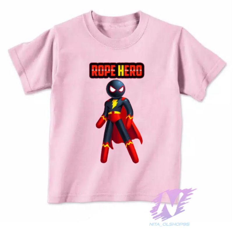 kaos anak mobile ropehero baju stickman superhero