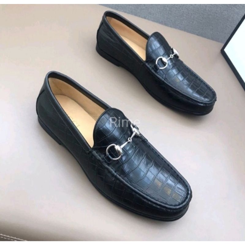 sepatu Gucci black ori