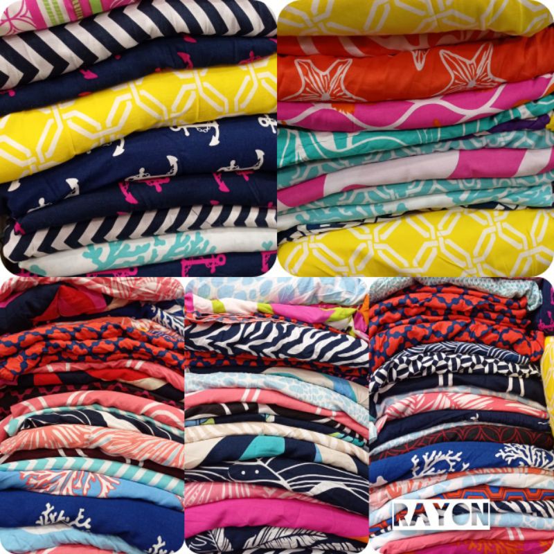 Kain Rayon Motif Kain Kiloan Shopee Indonesia