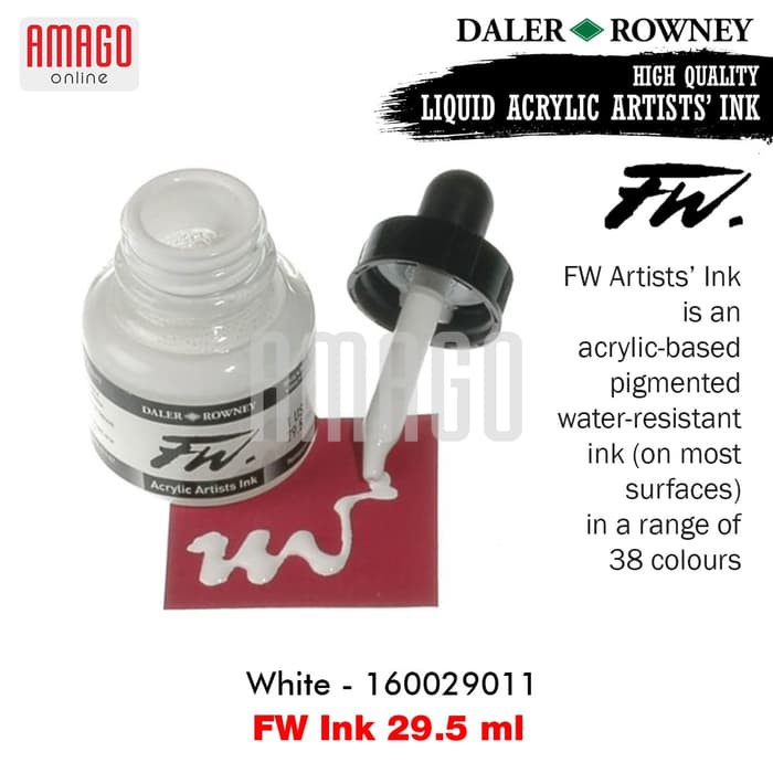 DALER-ROWNEY - FW INK 29.5 ML - WHITE - 160029011