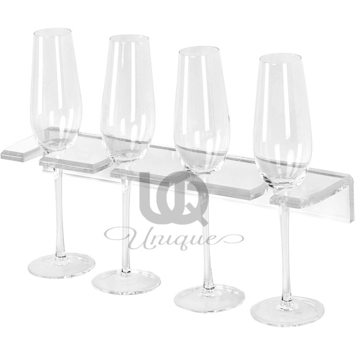 Rak Gelas Wine Gantung Akrilik - Holder Glasses Dinding Acrylic