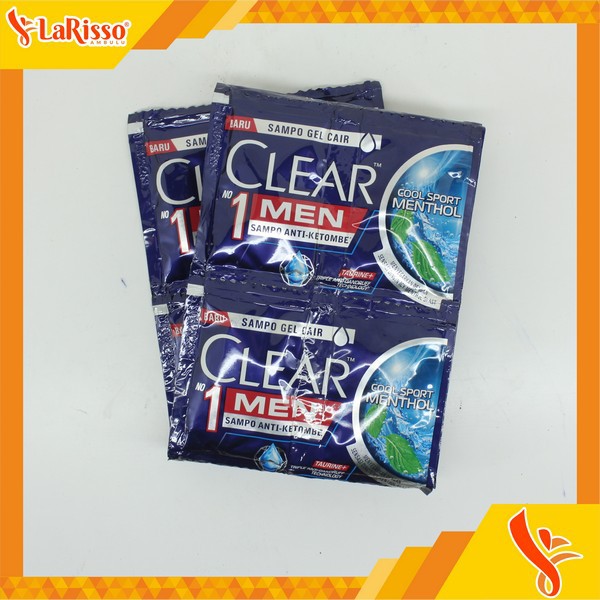 CLEAR SHAMPOO SACHET 12X9ML MEN COOL SPORT MENTHOL