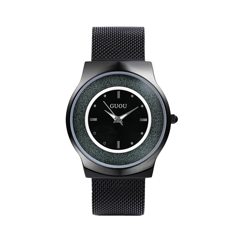 【Factory Outlet 】GUOU【COD】 Jam Tangan Fashion Pria Jam Tangan Pria Sederhana Versi Korea Jam Tangan Kuarsa Tren Pria Kasual Tahan Air【Limited Time Special】free delivery