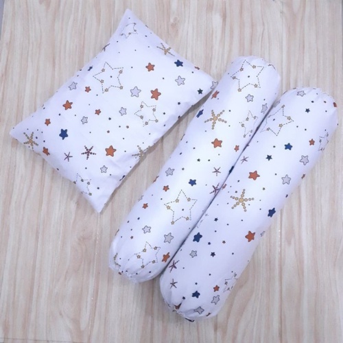 COD set bantal guling baby isi dakron sarung bantal motif karakter sarung bisa di lepas pasang