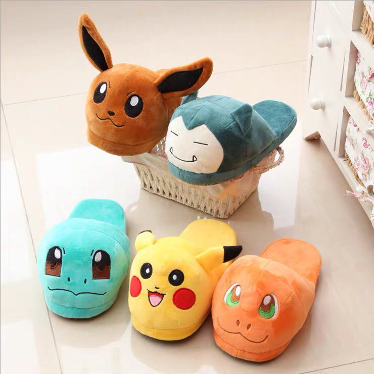 SANDAL KAMAR TIDUR SNORLAX POKEMON EEVEE PIKACHU SEPATU RUMAH IMPOR LUCU