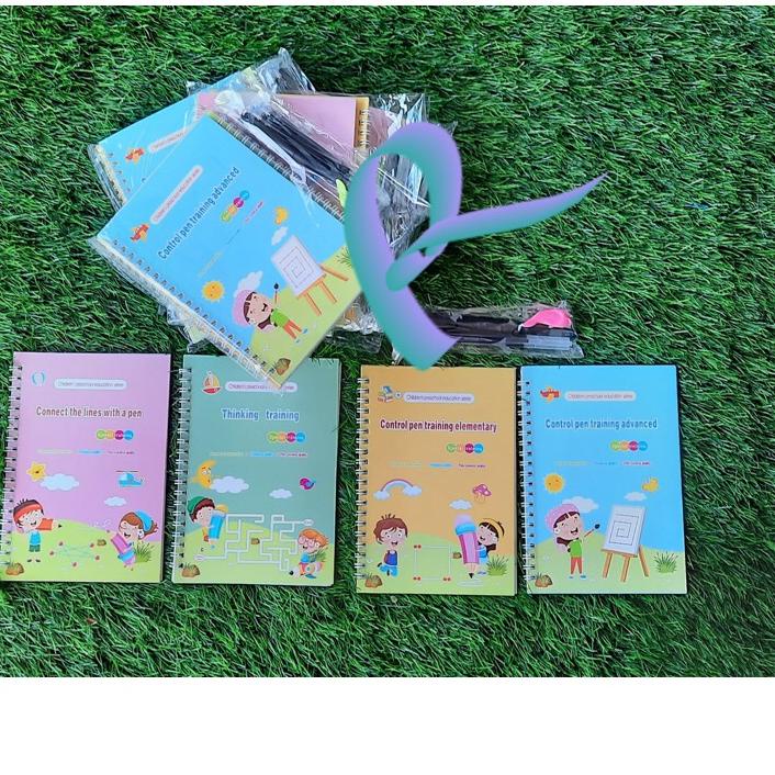 

Hot - MAGIC SANK Volume 1 dan 2 - Buku Anak Reuseable Belajar Menulis Obvious Trace Wonder Book 3D ✓