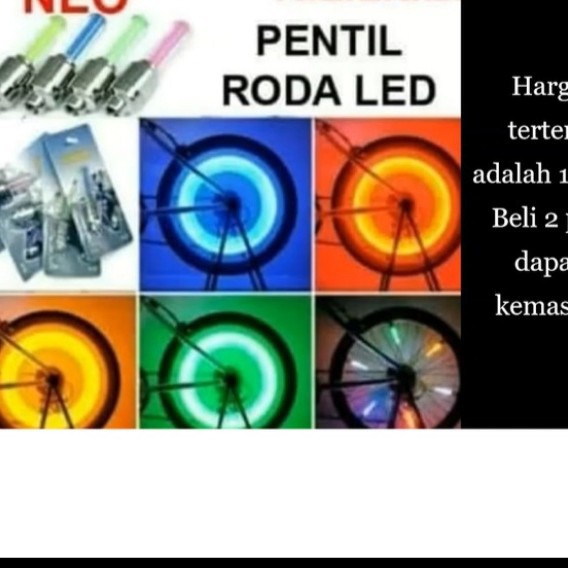 Tutup Pentil Ban Roda LED Wheel - Lampu Variasi Otomotif Mobil Motor Sepeda