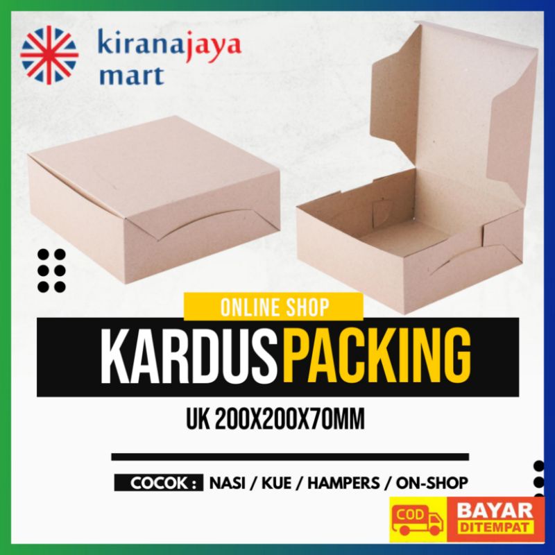 

Box Kardus E-Flute Coklat 20x20x7 Cm Untuk Packaging Olshop Sovenir Baju Kotak Kado Hampers Kardus