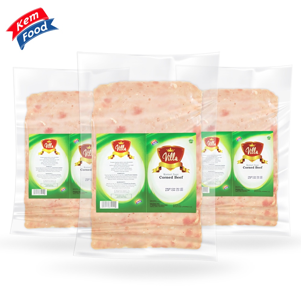 

Villa Paket 3 Pack Corned Beef - Daging Sapi Kornet (214 gr)