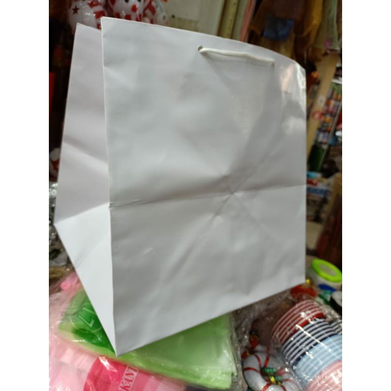

paper bag kotak nasi box 22 putih polos isi 12 pcs terlaris