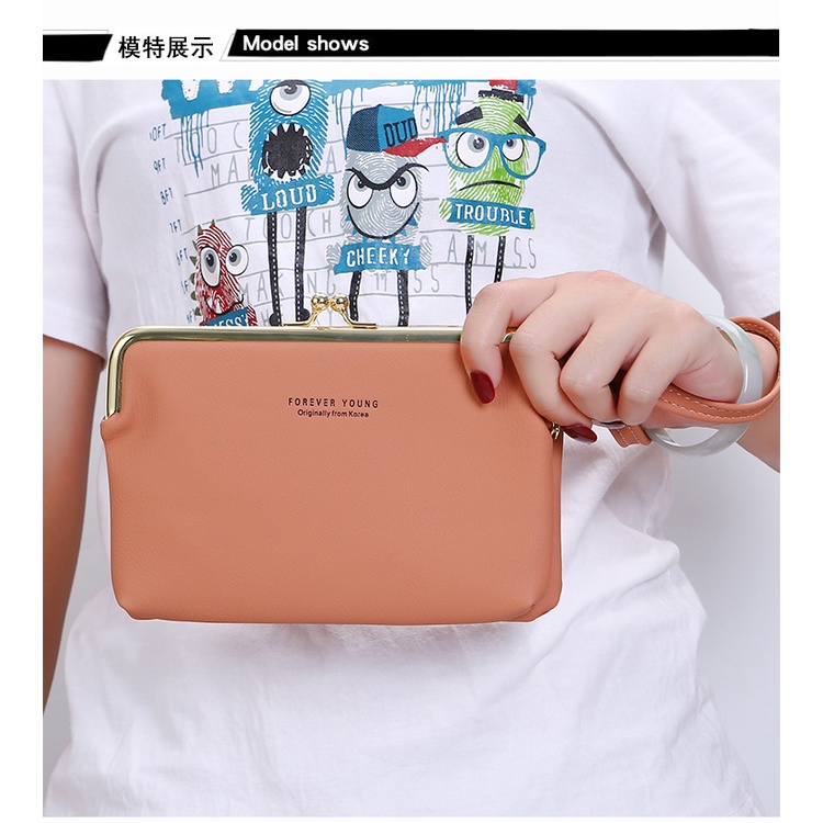 Dompet Panjang Cluth Wanita Terbaru Import FOREVER YOUNG 2 IN 1- 348