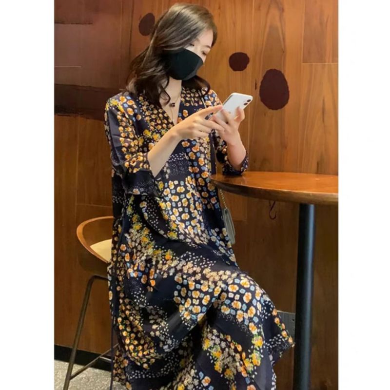 MDLV ~ 91911# Terrina Loose Dress Premium Dress Maxi Import