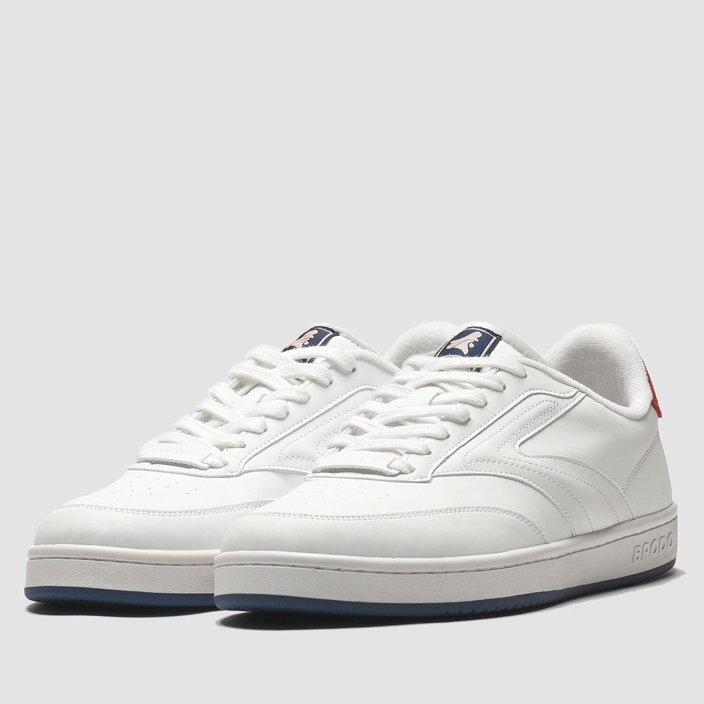Sepatu Brodo Ace Tennis [White Red Navy/White Pale Olive]-3
