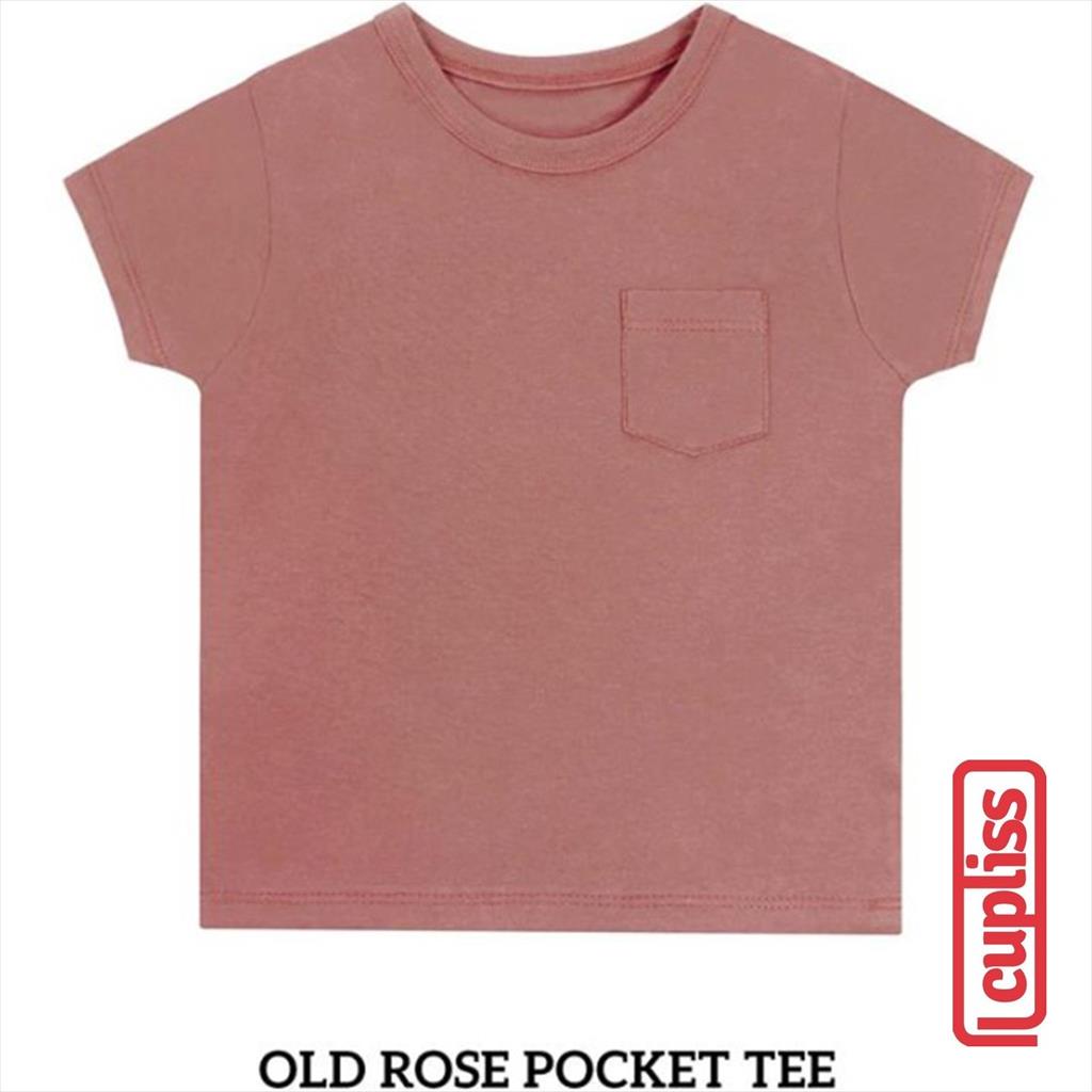 Little Palmerhaus Pocket Tee Old Rose Kaos Oblong Anak