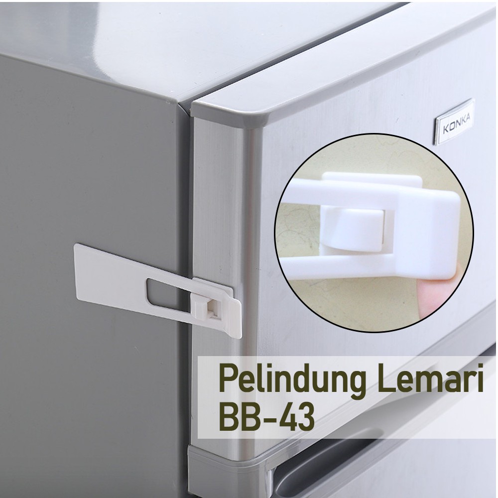 Pengaman laci Kotak kunci lemari baby safety kunci laci Pengunci BB-43 Kodaki