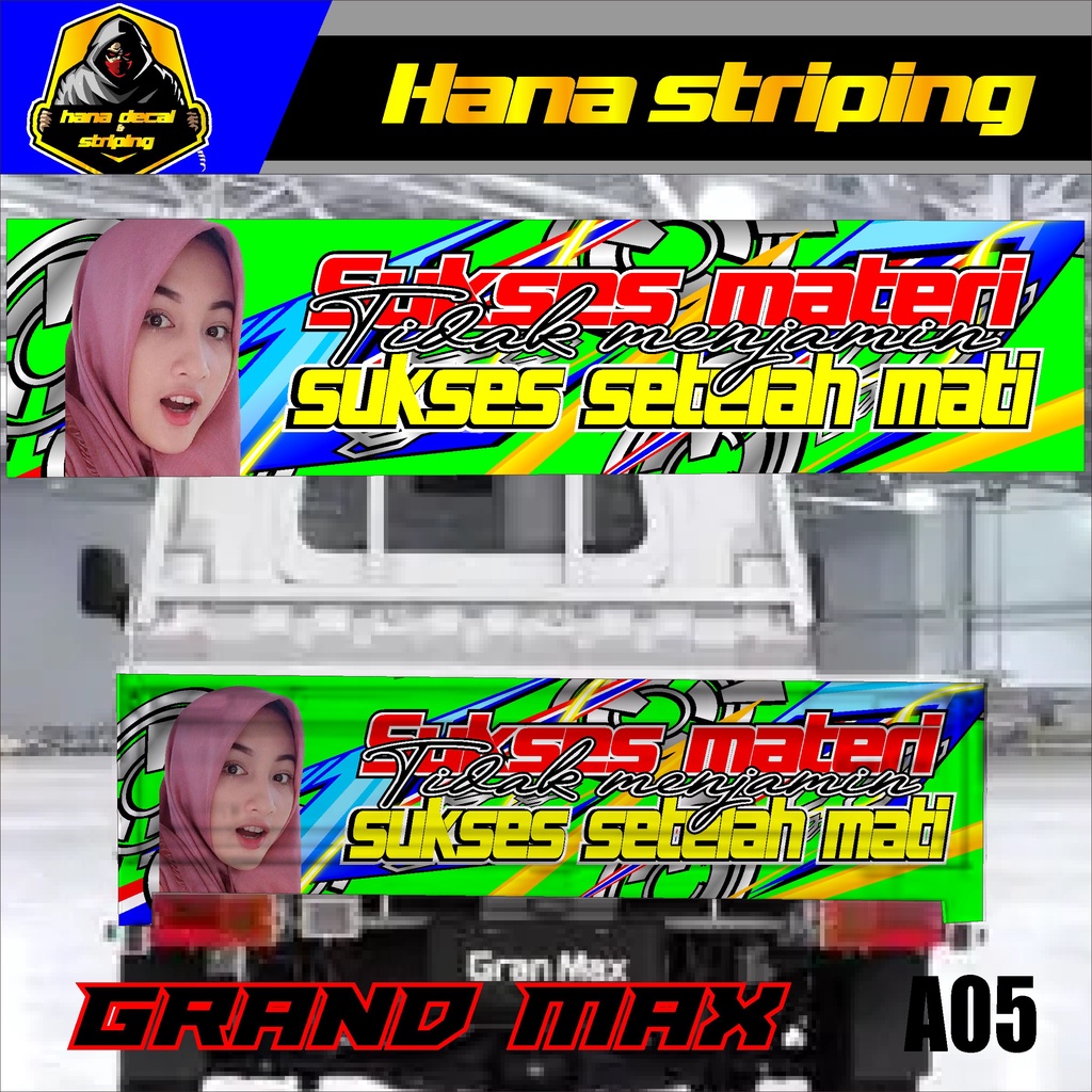 STICKER GRAND MAX PICK UP / STIKER BAK BELAKANG GRAND MAX / DECAL STICKER MOBIL GRAND MAX DESAIN CUS