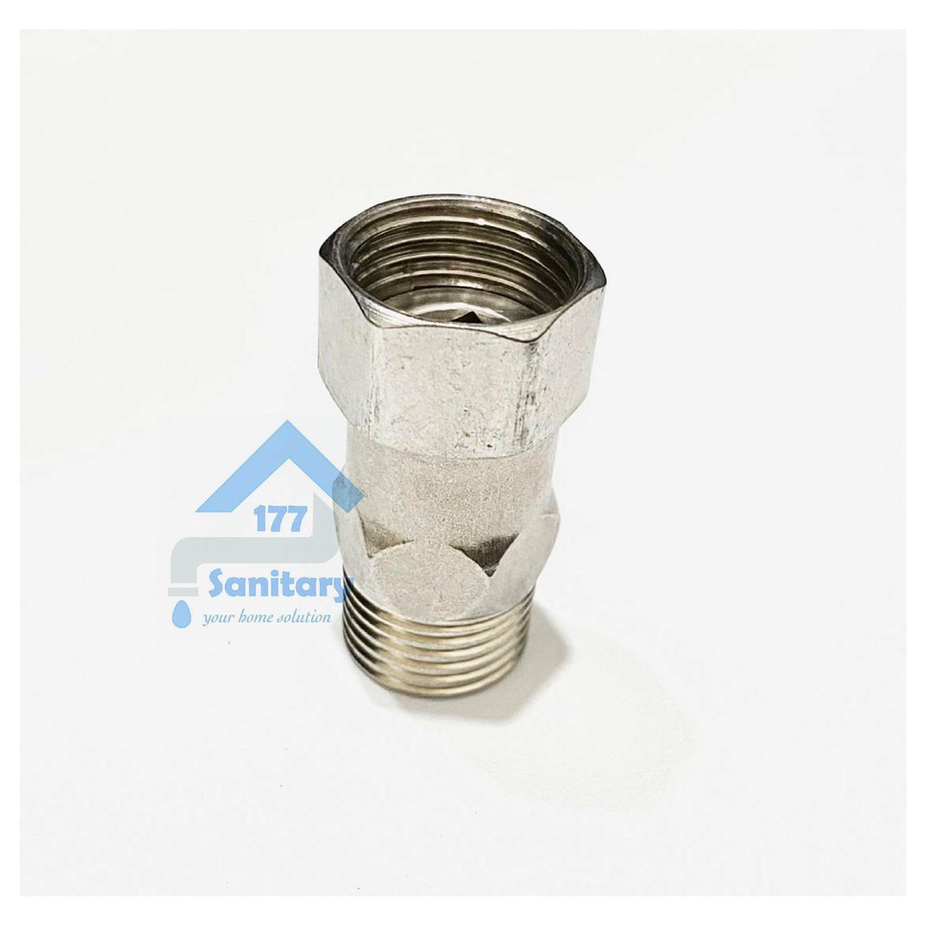 Sock kran STAINLESS  RING PUTAR  1/2 inch GJ1004- sok kran keran air sambungan fitting pralon pipa spare part /K20