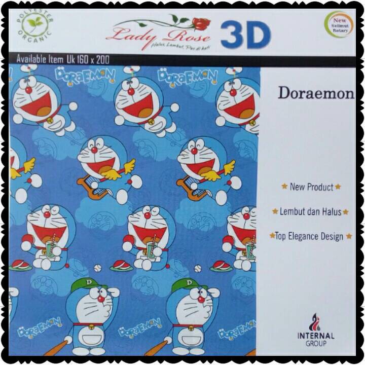 WW Selimut Lady Rose 160 DORAEMON DORA EMON SKY SMILE 160x200 bulu halus ladyrose