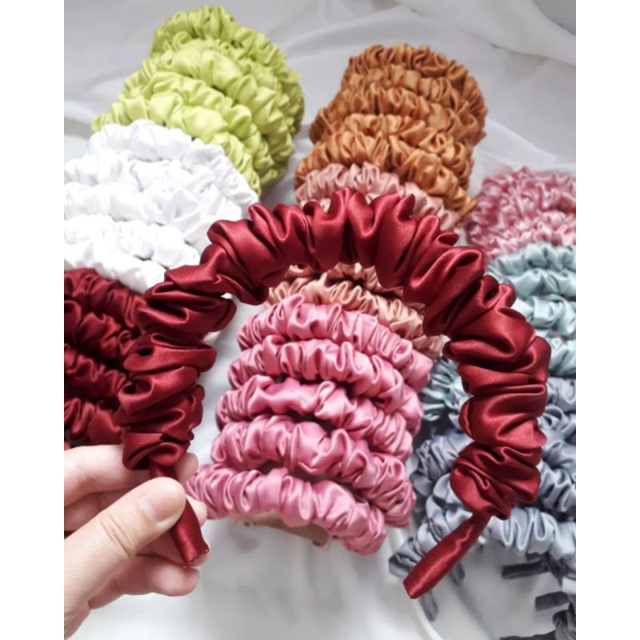 HEADBAND SCRUNCHIE Bando korea / srunchie viral -headband korea