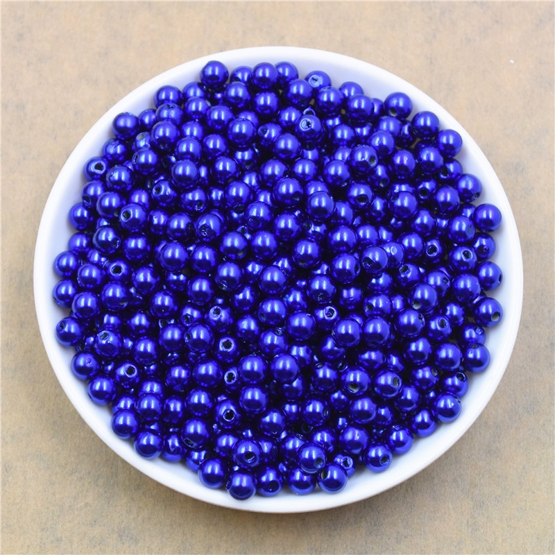 100pcs Manik-Manik Mutiara Imitasi Bahan abs Ukuran 6mm Untuk Aksesoris Pakaian