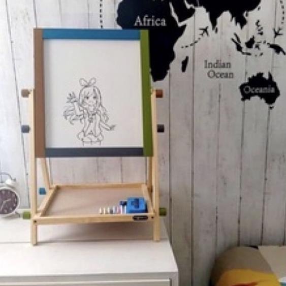 

⇃ [BIG SALE] Papan Tulis Anak Menkay 1 in 1 Board (Papan Tulis Kayu dua Sisi) ☄