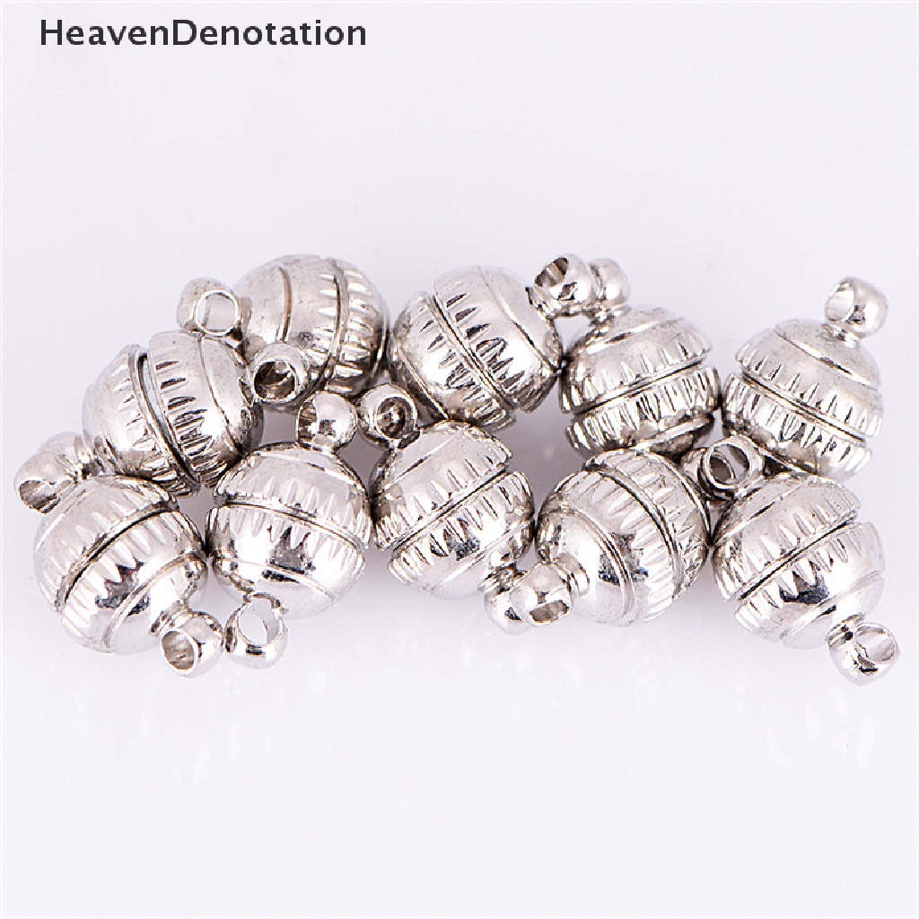 10pcs / Set Kait Magnetik Lapis Silver Untuk Perhiasan Gelang Kalung
