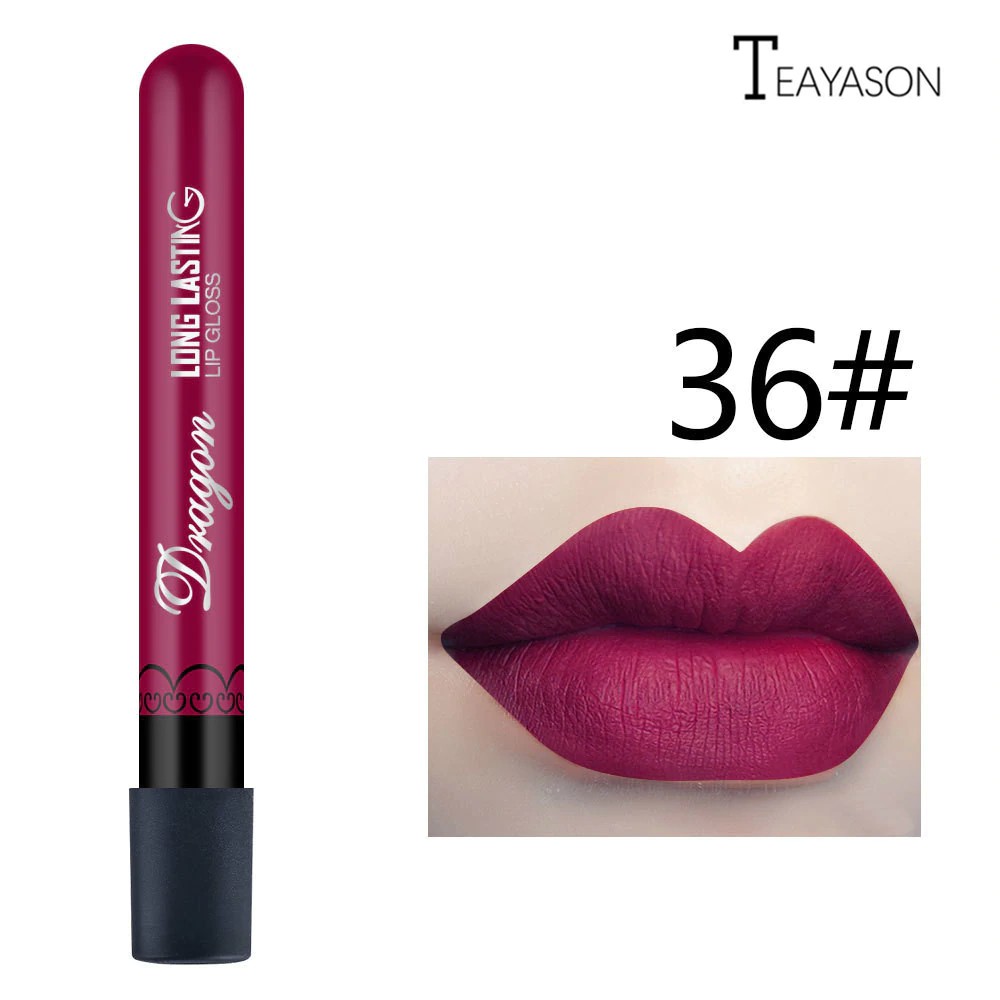 FREE ONGKIR | 1 Pcs Sexy Vampire Lipstik Matte Waterproof Velvet Stik Bibir 28 Warna Sexy Red Pigmen