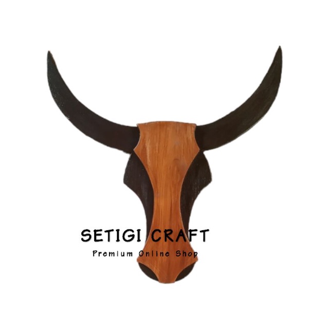 Hiasan Dinding Kepala Rusa Kayu Jati