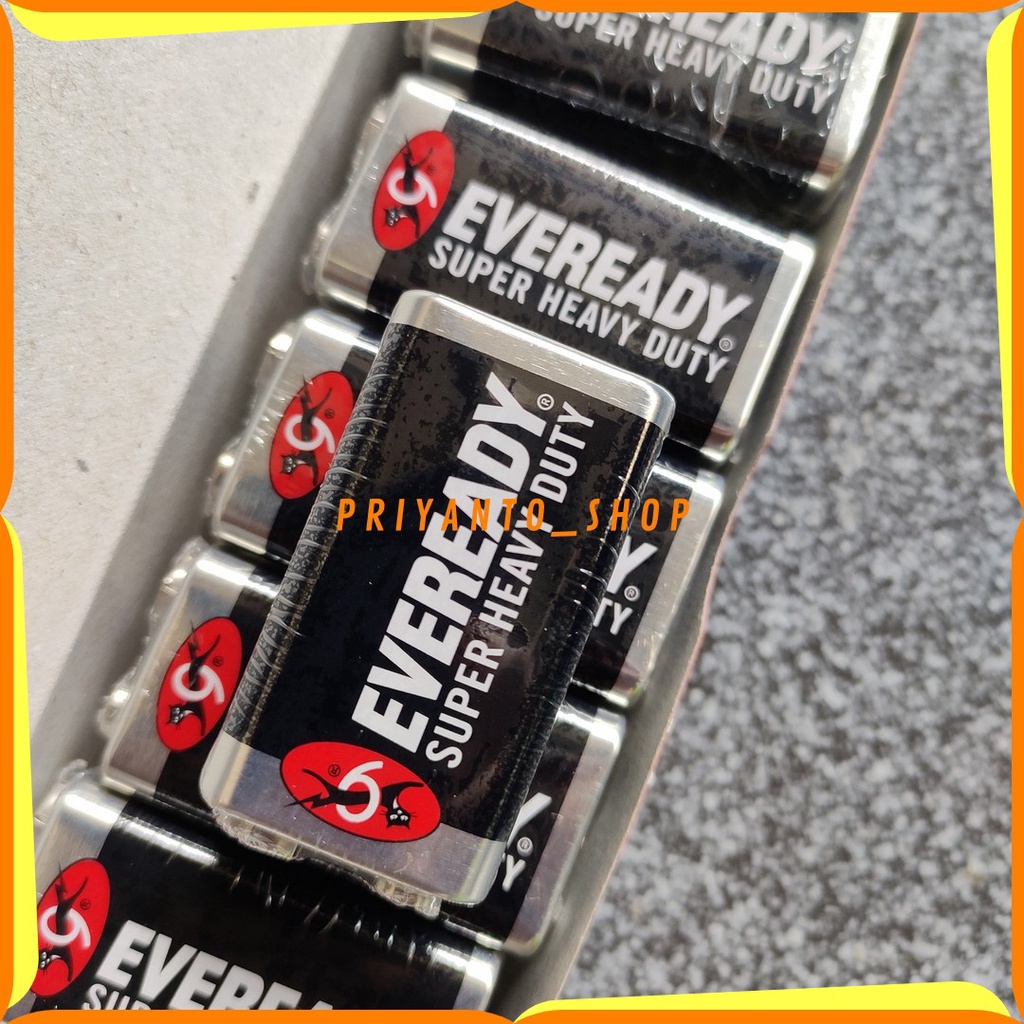 BATERAI EVEREADY 9V SUPER HEAVY DUTY 9Volt 6F22 ASLI ORIGINAL