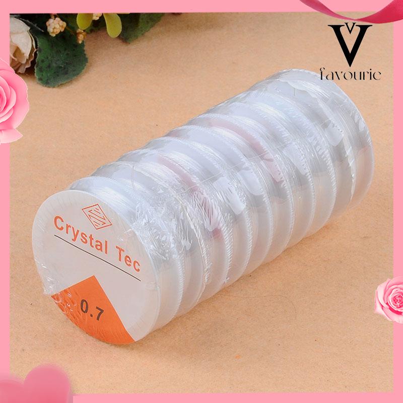 [COD]Aksesoris Perhiasan DIY Transparan Putaran Elastis Kawat Manik-manik Kawat Kristal Aksesoris Gelang-FA