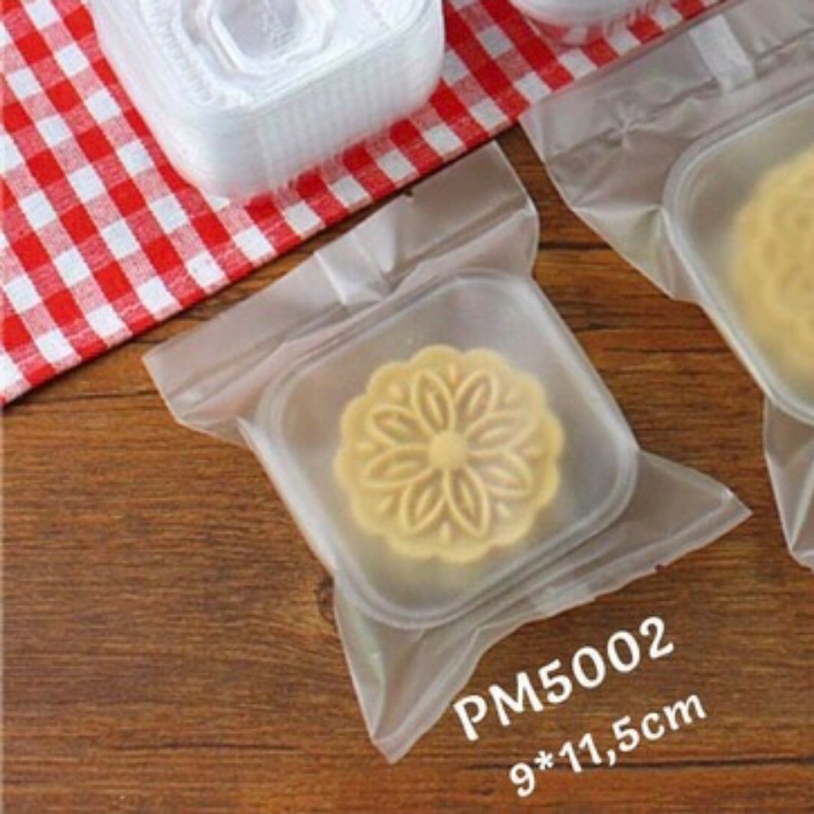 Plastik Mooncake 50gr PM5002 Polos Doff Pia Snowskin Mochi Pudding Kue Kering Cookies