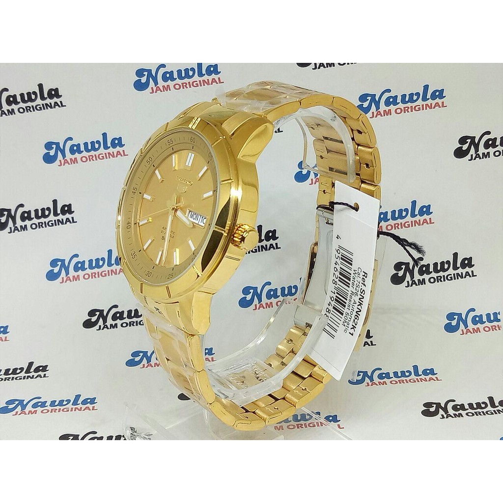 Seiko 5 Automatic SNKN62K1 Full Gold Polished - Jam Tangan Pria SNKN62