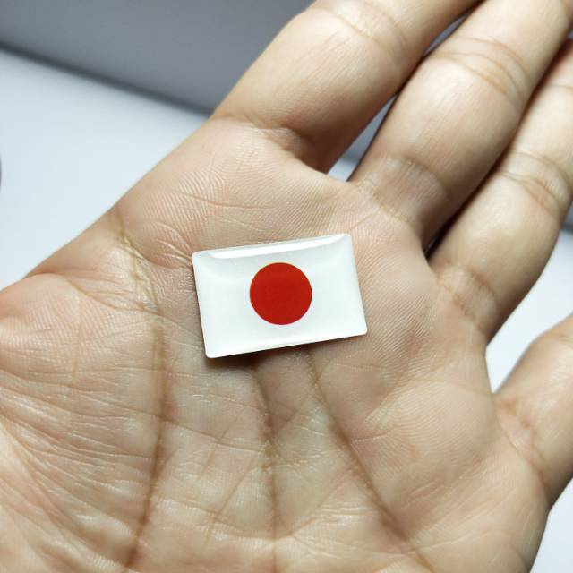 sticker timbul Stiker bendera jepang kecil