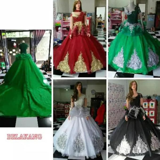 Gaun Pengantin Hijab - Gaun Prewedding Hijab - Baju Pengantin Hijab C13 New