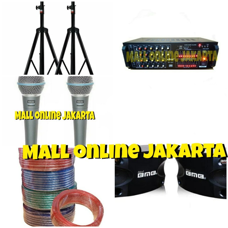 Paket bmb 10 inch karaoke bluetooth original garansi 3 tahun