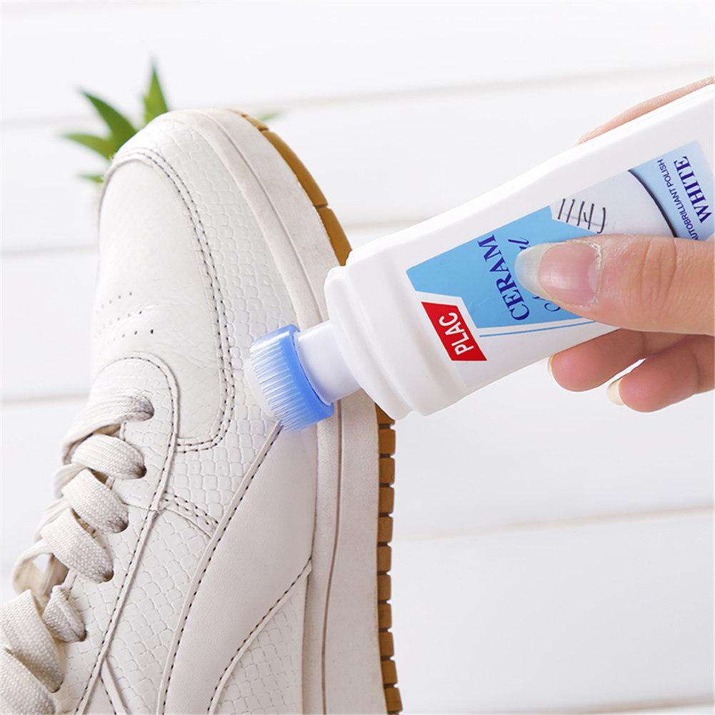 Cairan Pembersih Dan Pemutih Sepatu Putih Plac Shoe Cleaner Cream Polish Semir Krim Perawatan Sepatu Sneakers