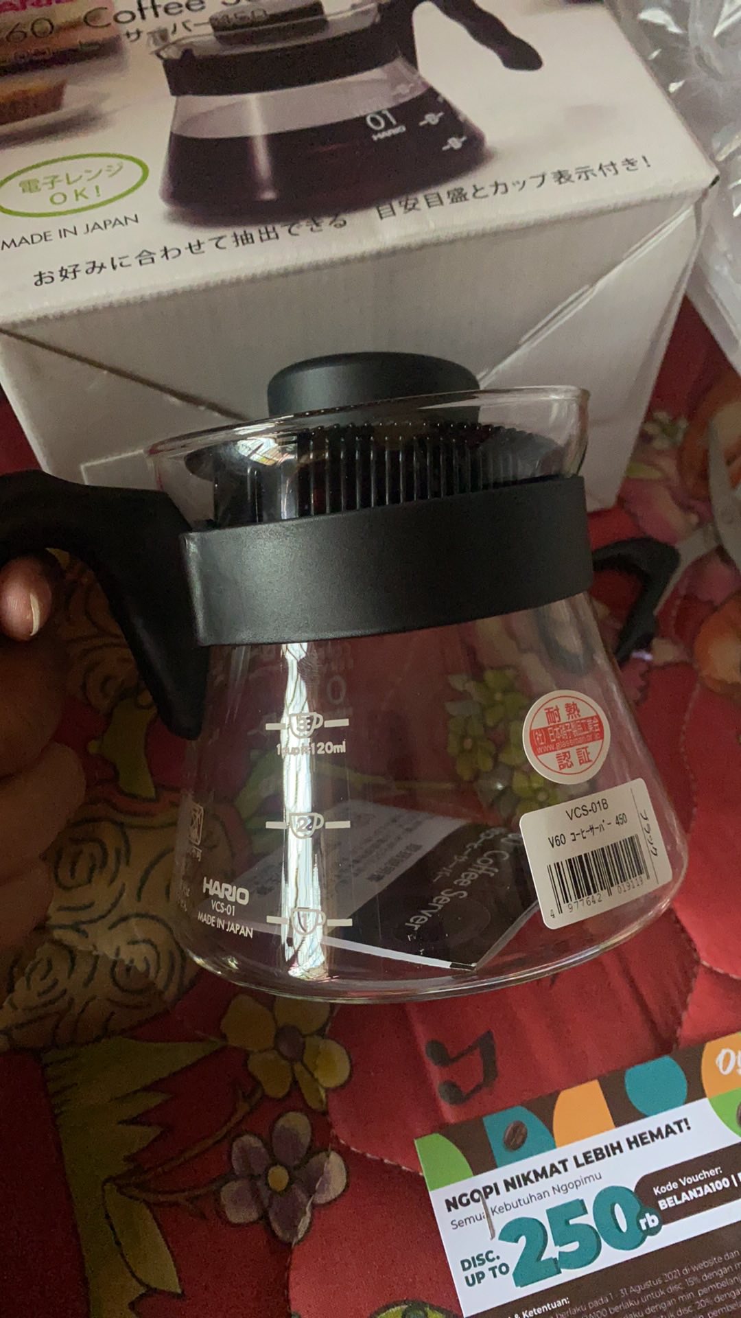 Hario Coffee Server Vcs-01b 450ml | Teko Kopi