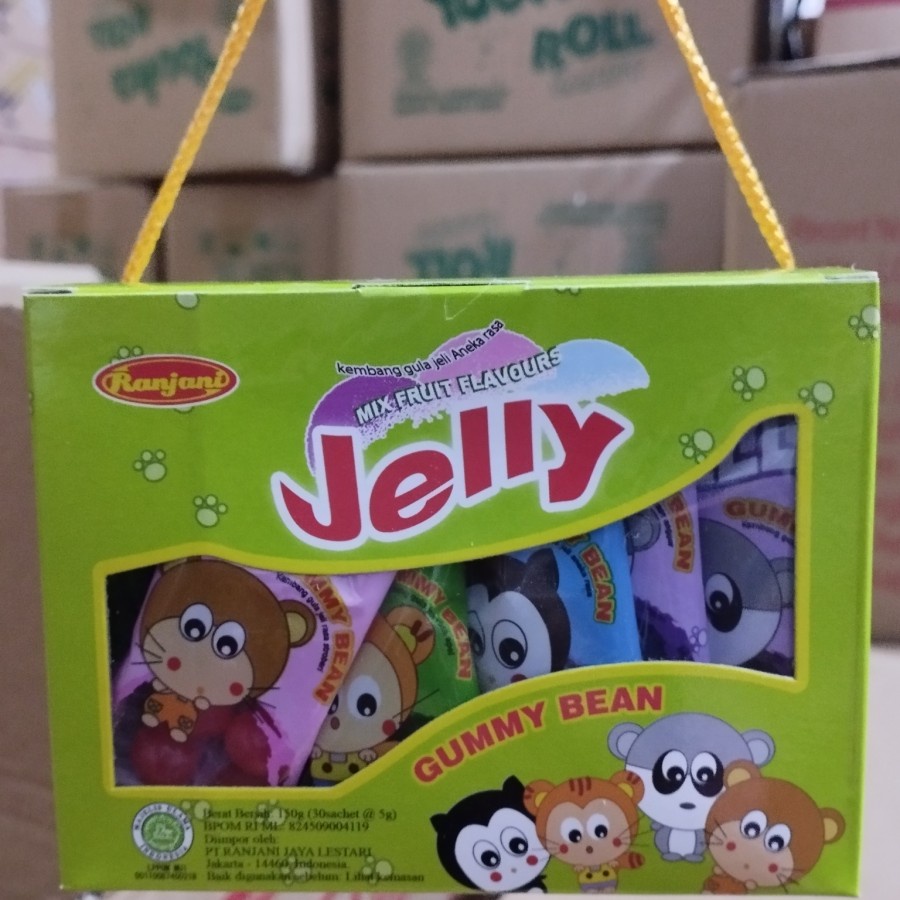 

ranjani mix fruit flavours jelly gummy bean box 150gr