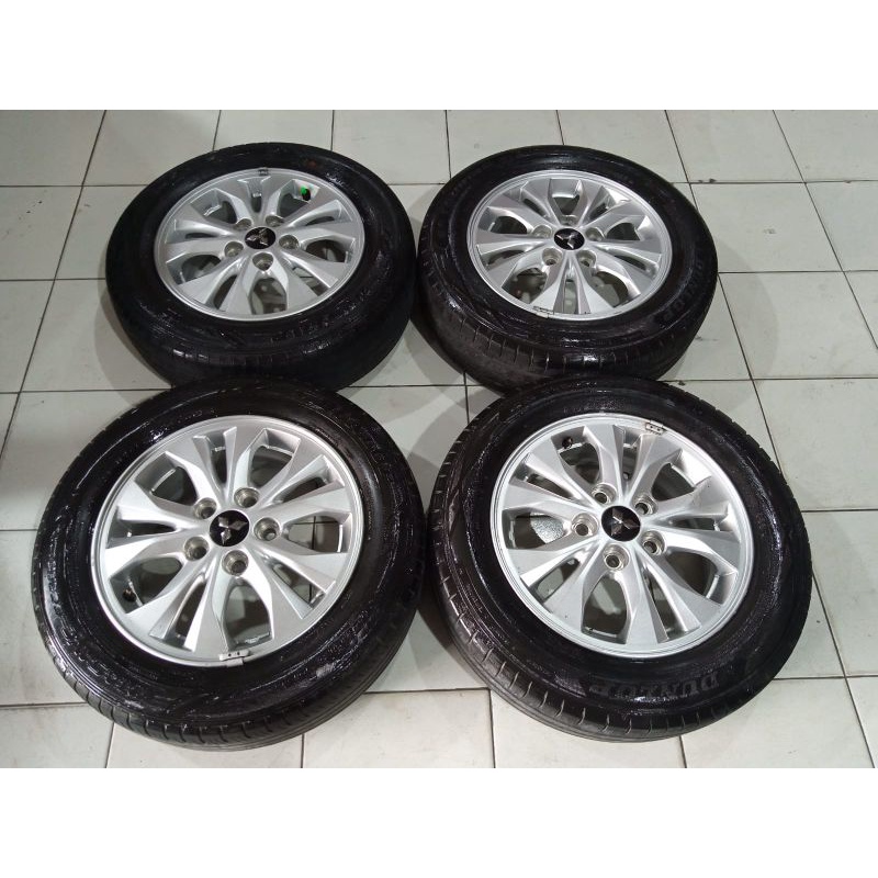 velg Mobil new Livina Ring 15+ban Dunlop 185 65 R15 lebar 5,5 ET 46 pcd 5x114 grand max Ertiga APV L