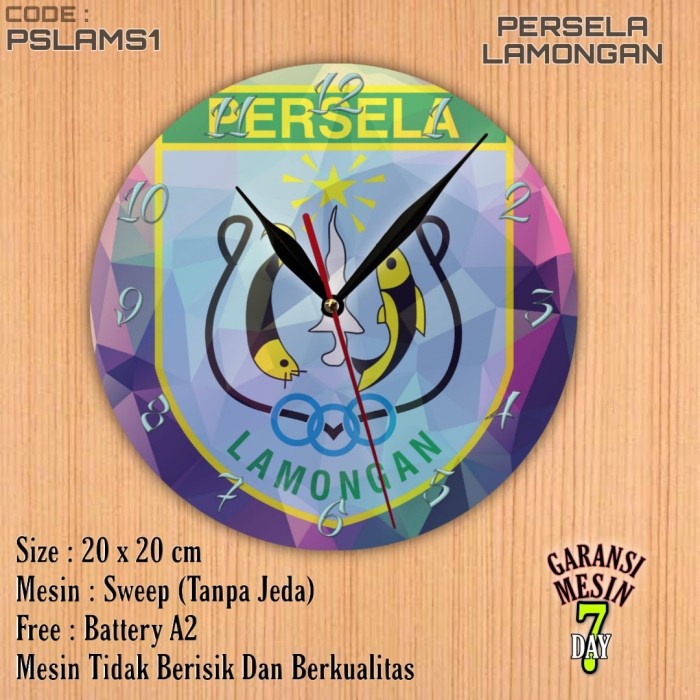 Jam Dinding PERSELA LAMONGAN Team Club Klub Sepakbola PERSELA