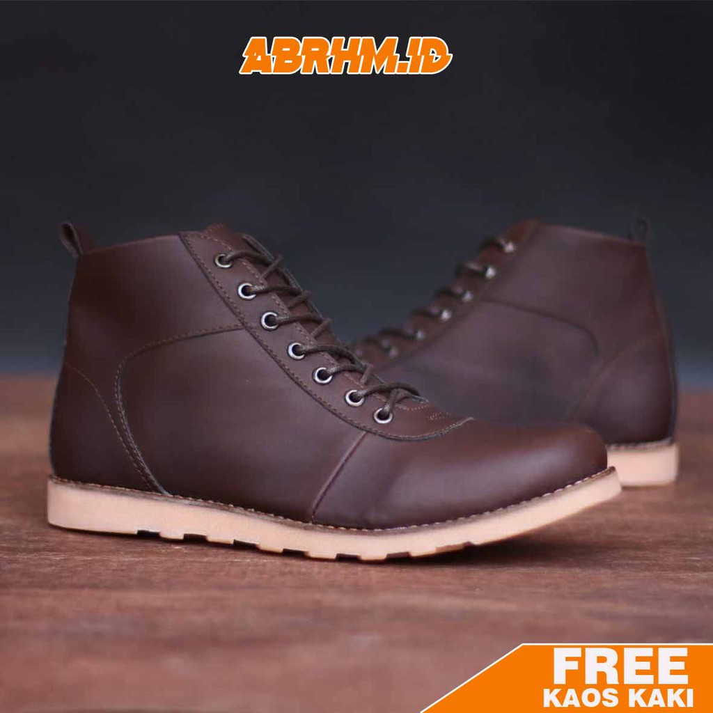 ABRHM- BRO Sepatu Boot Pria Sepatu Pria Casual Boots Kulit Pu Ori Cowo/Cowok Kerja Lapangan