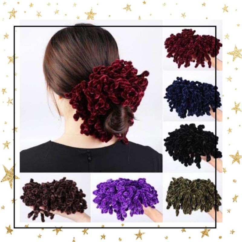 VS GG - KUNCIR RAMBUT SCRUNCHIE UBUR / CEPOL JUMBO / penambah volume hijab