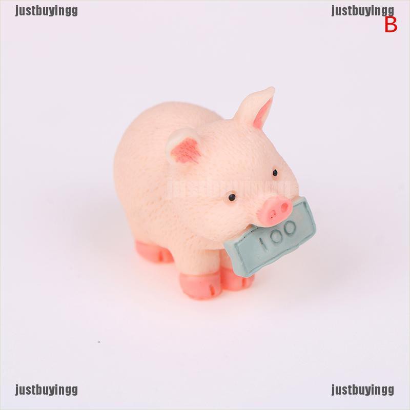 JB✪ Fortune Pig Miniature Figurine Fairy Garden Dollhouse Decor Micro Landscape