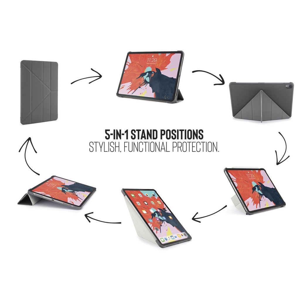 ORIGAMI SMART CASE IPAD PRO 11inch / mini 5/4/3/2/1 AUTO LOCK &amp; SYLUS HOLDER